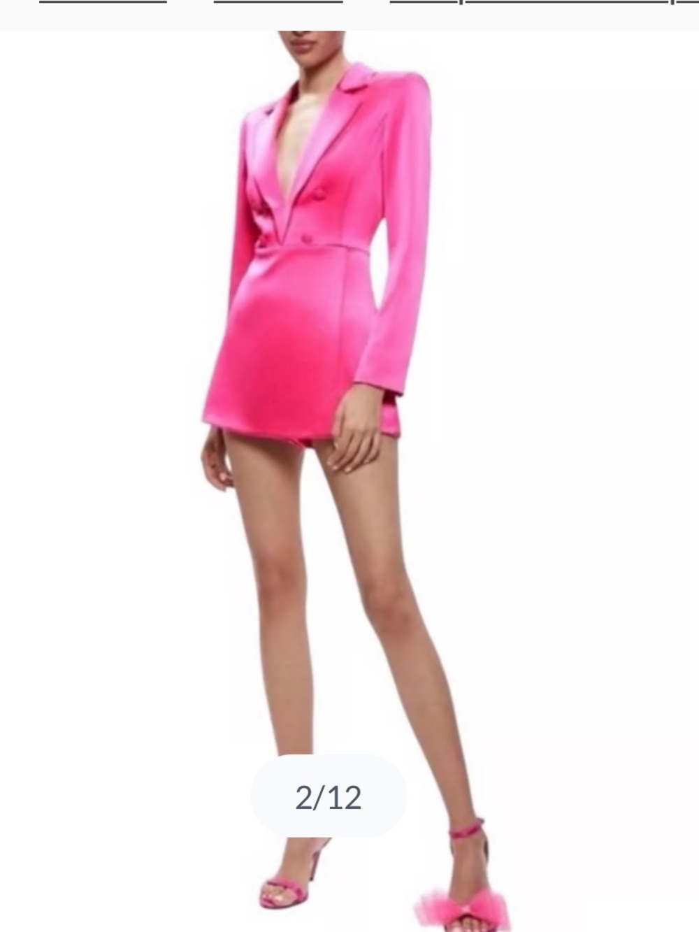 Alice + Olivia Hot Pink Blazer Mini Dress